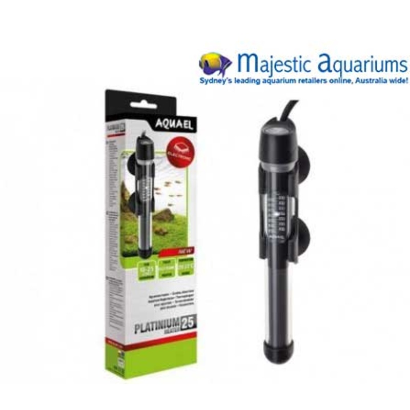 Aquael Glass Heater 25W Platinium Heater