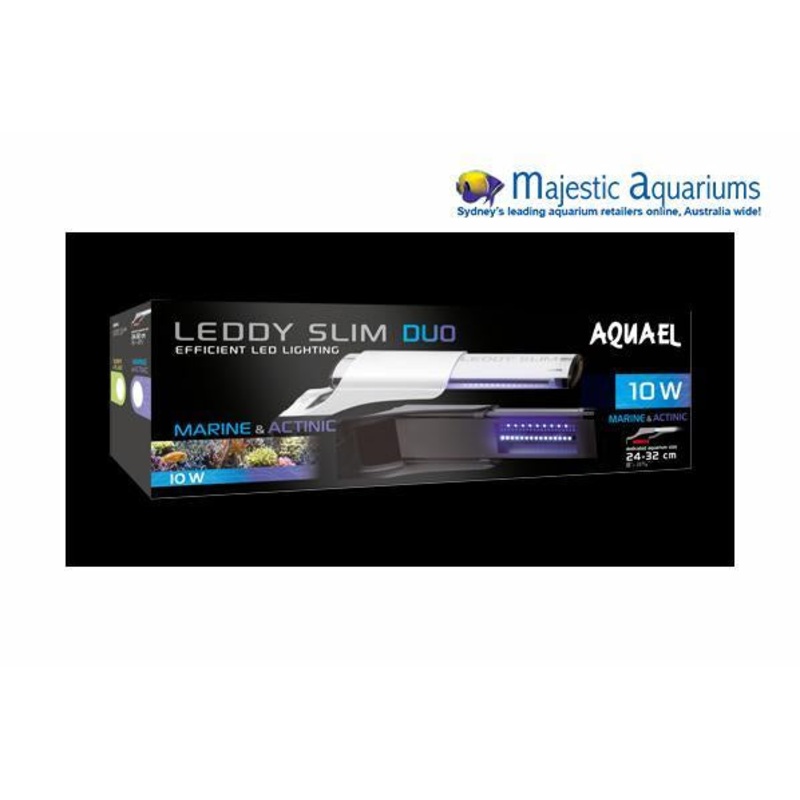 Aquael Leddy Slim 10W 24-32cm Duo Marine & Actinic Complete Light Unit