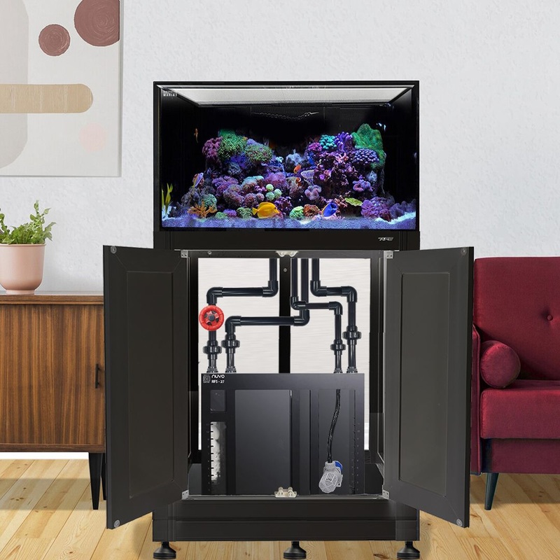 INT 112 Gallon Lagoon Aquarium Complete Reef System  Black (Made to Order)