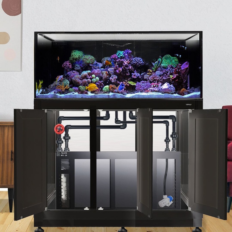 INT 150 Gallon Lagoon Aquarium Complete Reef System  Black (Made to Order)