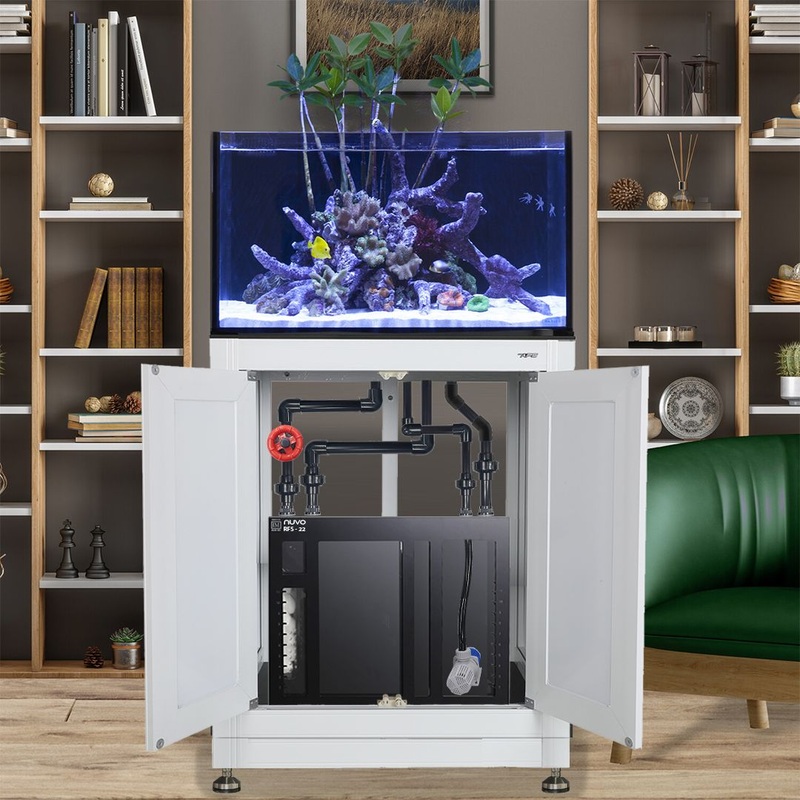 INT 50 Gallon Lagoon Aquarium Complete Reef System  White