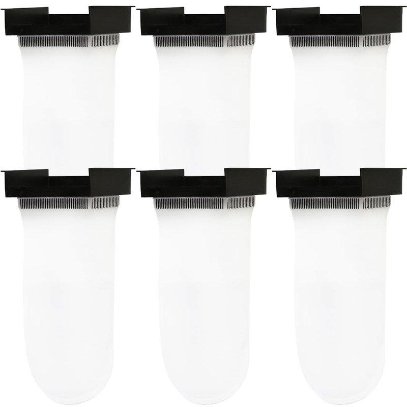 NUVO Aquarium 200 Micron Felt Filter Sock w/ Holder [Midsize] - 6 Pack