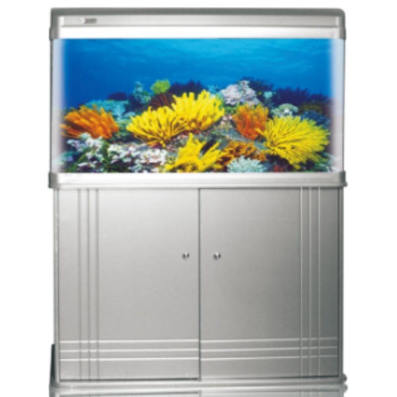 GLASS AQUARIUM WITH ALUMINIUM COVER