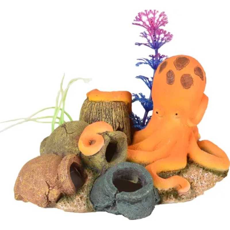 DECORATION LETO ORANGE PITCHER OCTOPUS