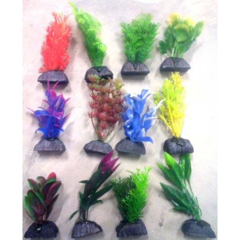 PLASTIC PLANT MIX COULOUR 11.5CM