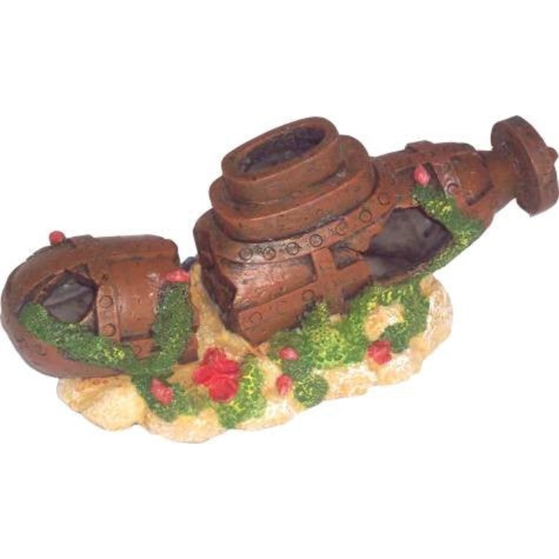 AQUARIUM DECOR SUBMARINE WRECK