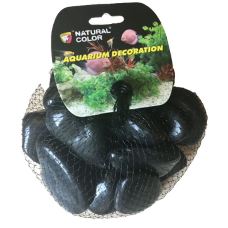 NATURAL BLACK SHINY GRAVEL  2-3cm / NET 500g