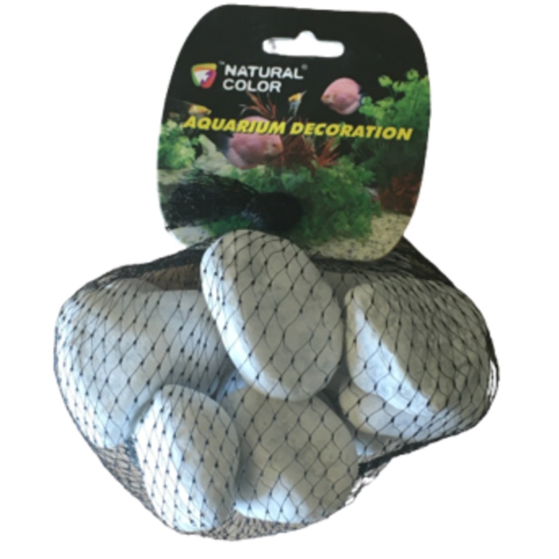 NATURAL SHINY WHITE GRAVEL  2-3cm / NET 500g