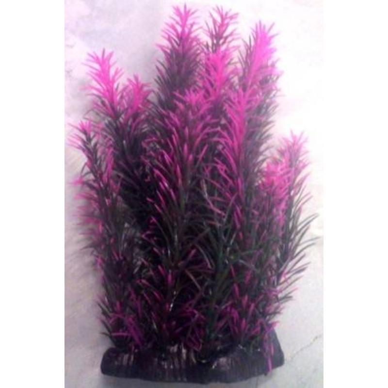 PLASTIC PLANT PINK & BLACK SPIKE LEAFS