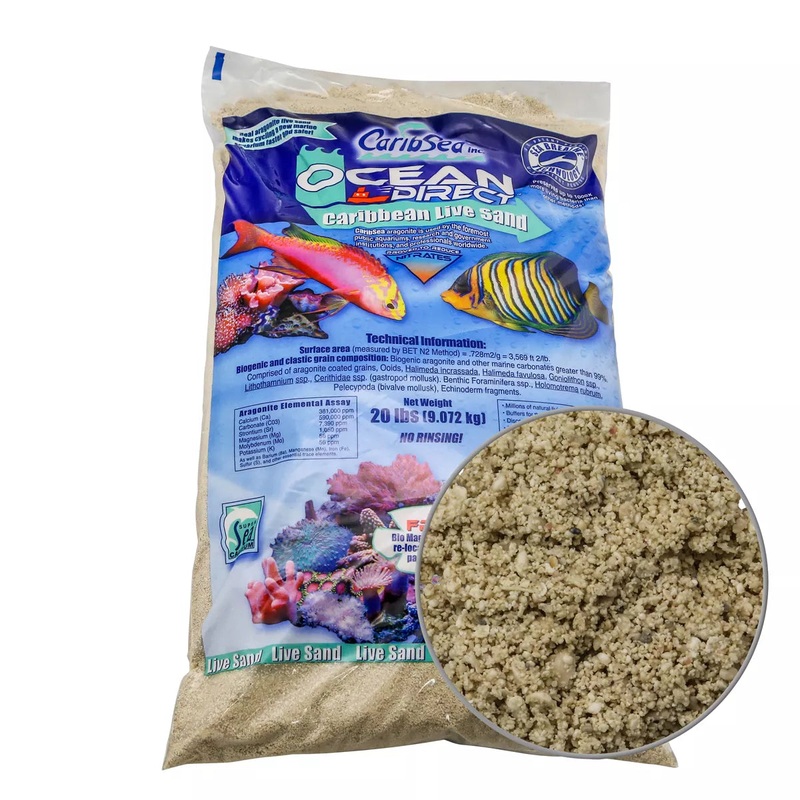 CaribSea Ocean Direct Caribbean Live Sand - 20lb & 40 lb