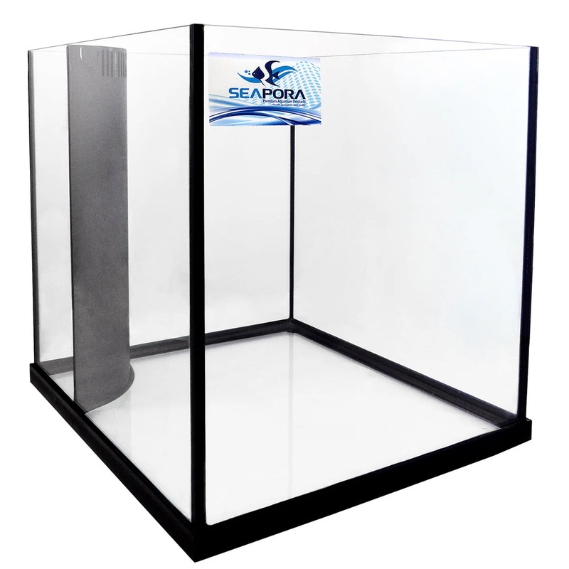 Seapora - 35 gallon rimless reef ready drilled corner flo aquarium 20x20x20