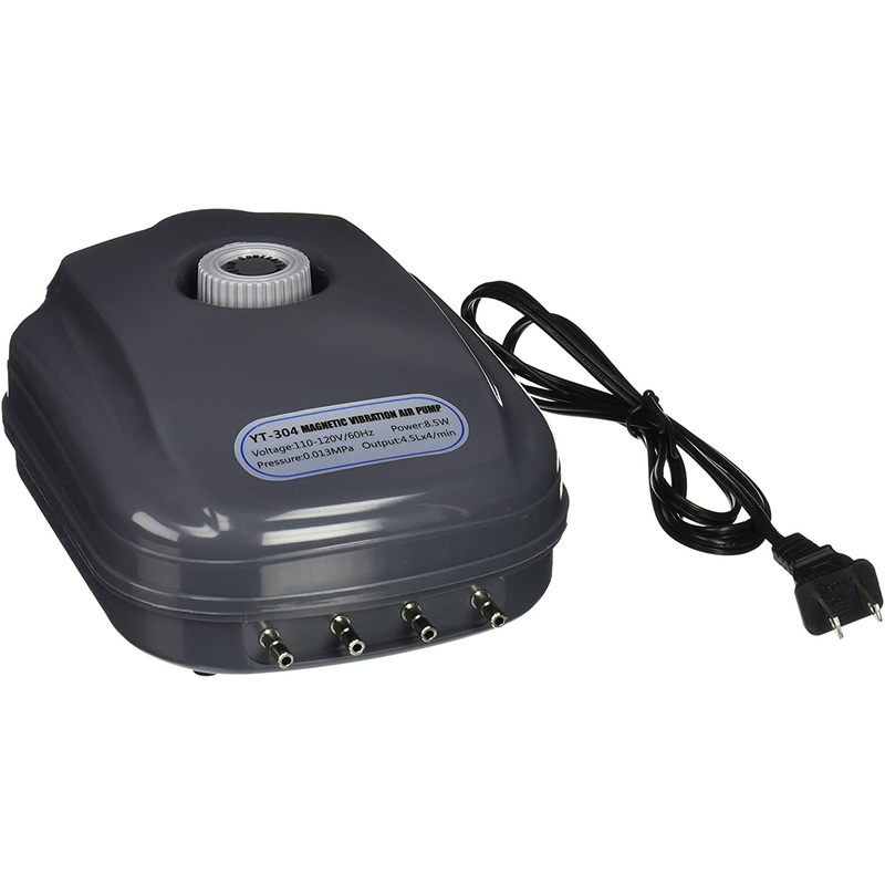 SunSun YT-304 8.5W Aquarium Air Pump w/ 4 Outlets, 120gal