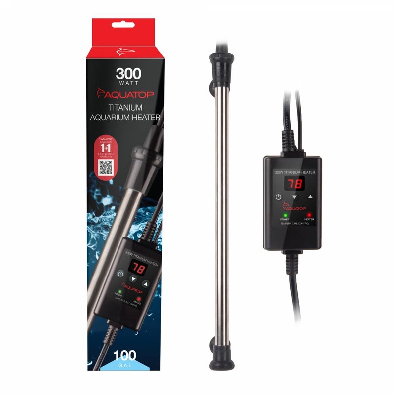 Aquatop Titanium Heater w/ Digital Controller 100, 200, 300, 500 Watt