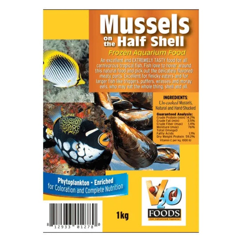 V2O Foods - Mussels on the Half Shell - 7oz 224g