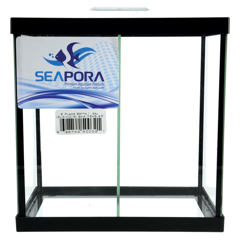 Seapora Betta Aquarium - 2 Compartments - 1 Gallon