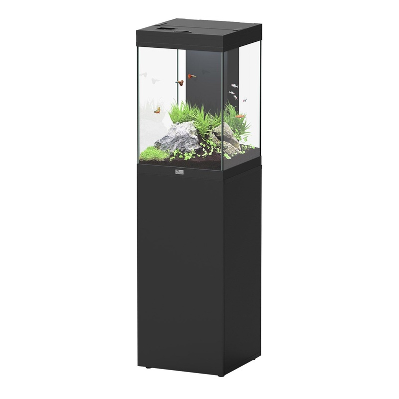 Aquatlantis Tower 96 Aquarium & Stand 26 Gallon (White / Black)