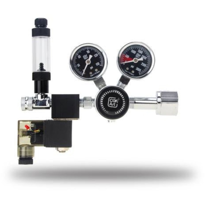 Co2 Art PRO-SE Series - Aquarium CO2 Dual Stage Regulator with Integrated Solenoid