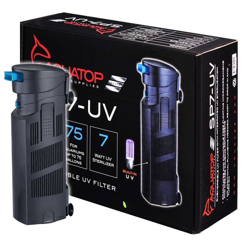 Aquatop Internal SP7UV Submersible UV Filter Jet Black, 1ea