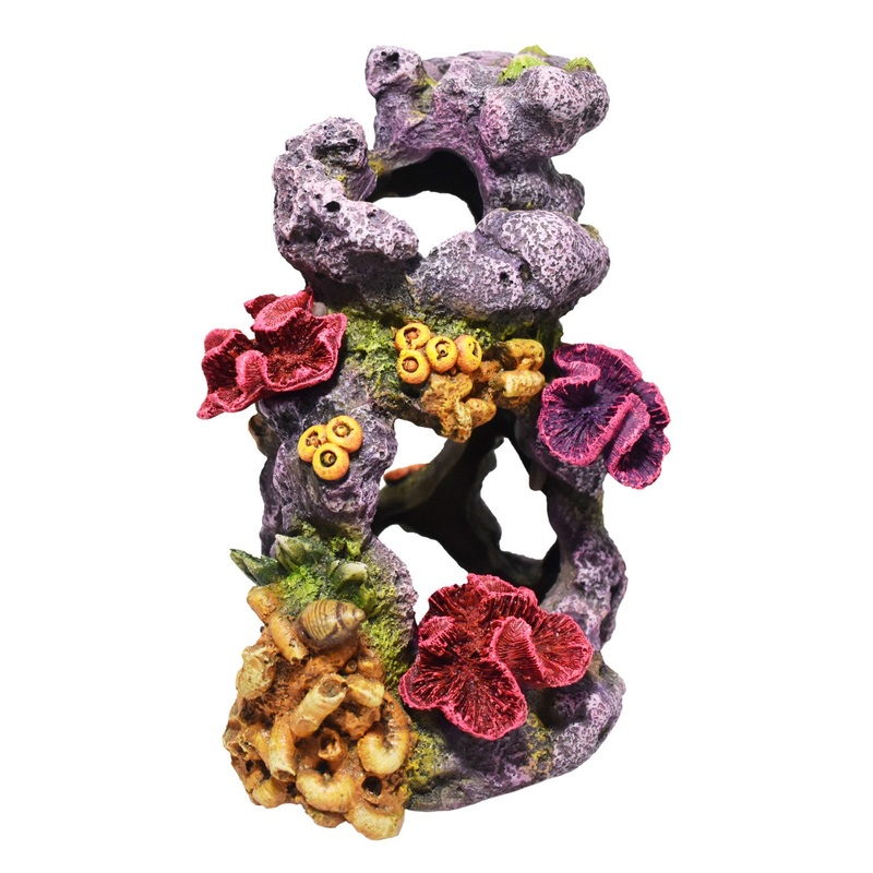 Hikari USA Marine Series Rock & Coral Swim Through Resin Ornament