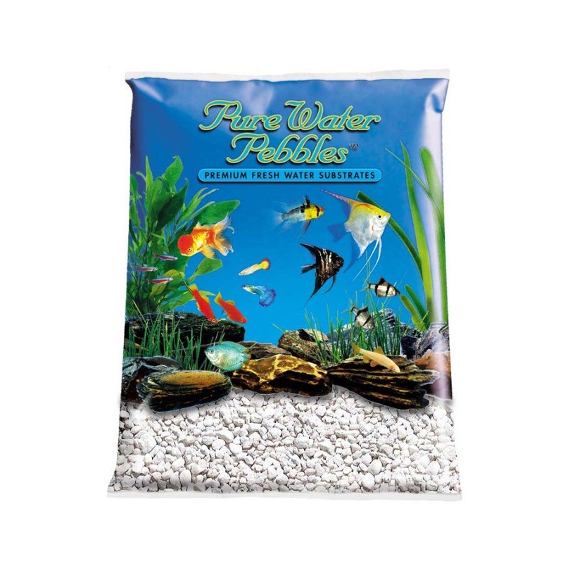 Fresh Water Coated Aquarium Gravel Snow White, 6ea/5 lb