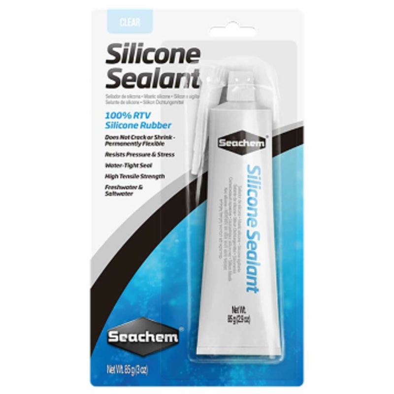 Seachem Silicone Sealant - Adhesive - Clear - 80 gr. (FW & SW)