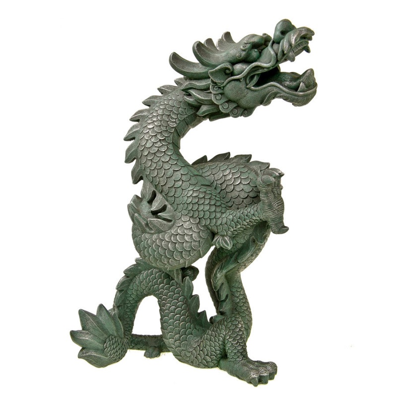 Oriental Dragon Aquarium Statue Grey, 1ea/13.75 in, LG