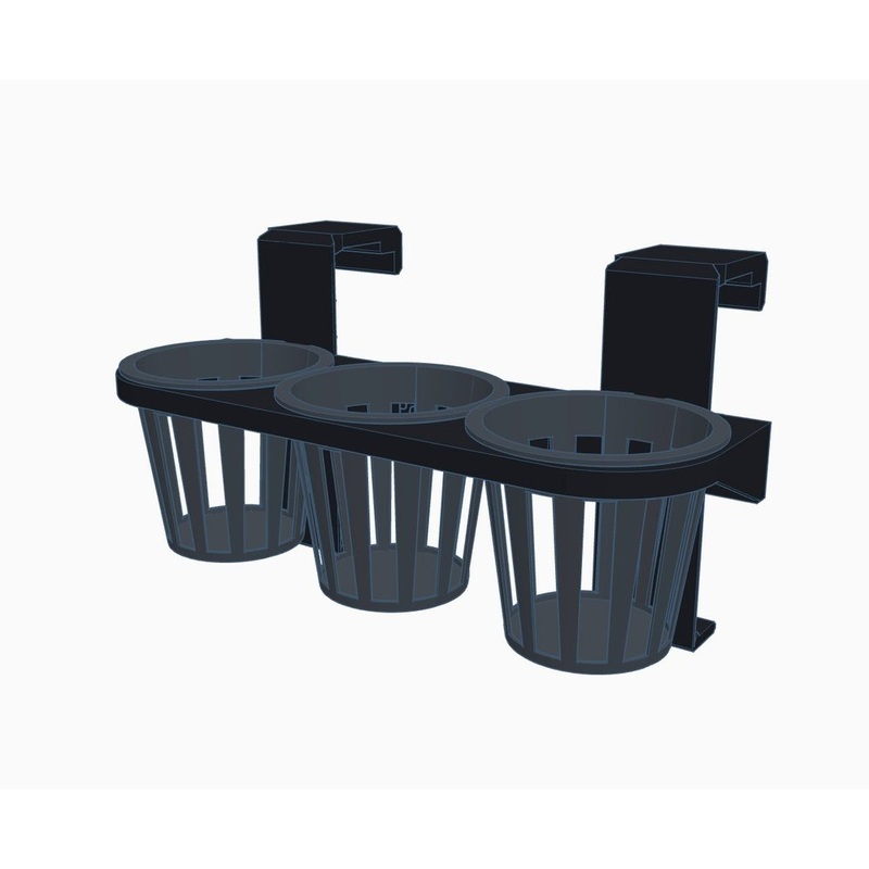 Poth-O-Carry Triptych net pot holder WITH POTS