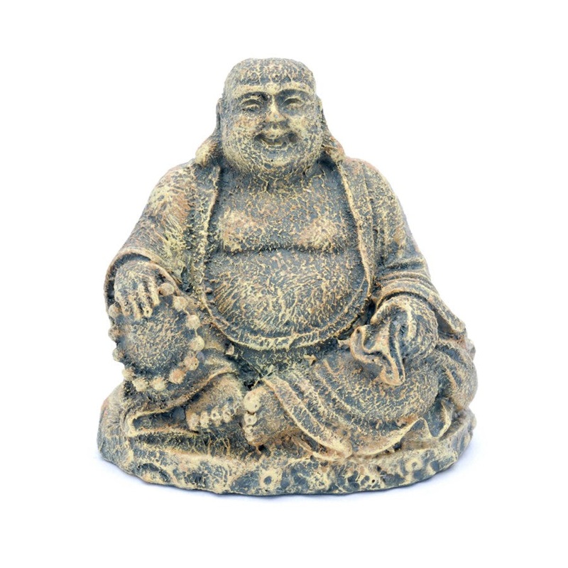 Sitting Buddha Aquarium Statue Grey, 1ea/2 in, Mini