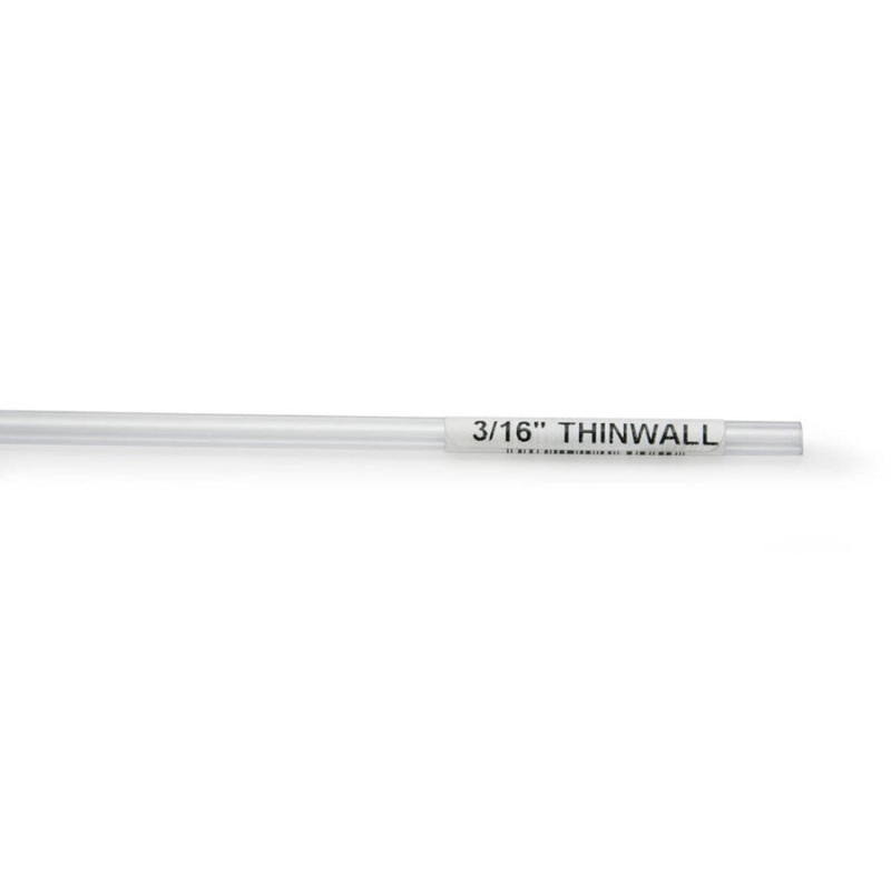 Thinwall Rigid Aquarium Tubing Clear, 1ea/3/16 In X 36 in