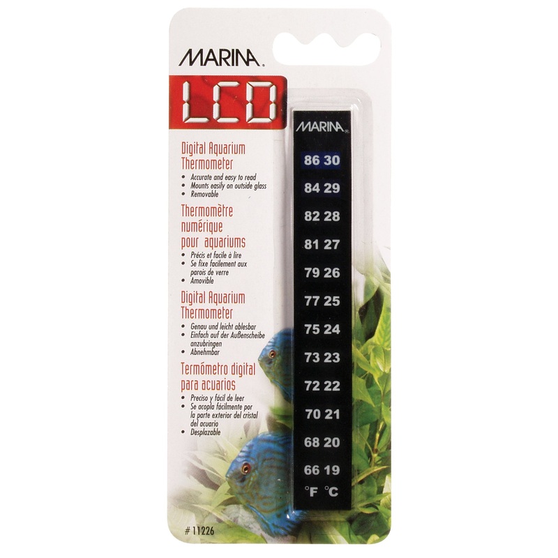 Marina LCD Aquarium Thermometer - 19 to 30 C (66 to 88 F)
