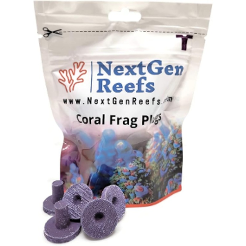 OCEANS WONDERS  NEXTGEN 1 CERAMIC NATURAL PURPLE CORAL FRAG PLUGS 25PC