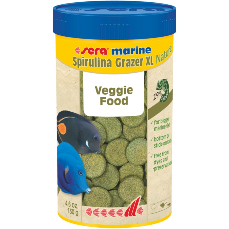 sera marine Spirulina Grazer XL Nature 250 ml 4.6 oz. (130g)