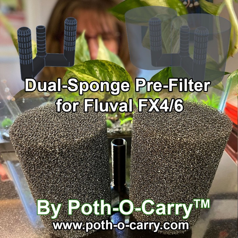 DUAL-SPONGE PRE-FILTER FOR YOUR FLUVAL FX 4/6 WITH SPONGES
