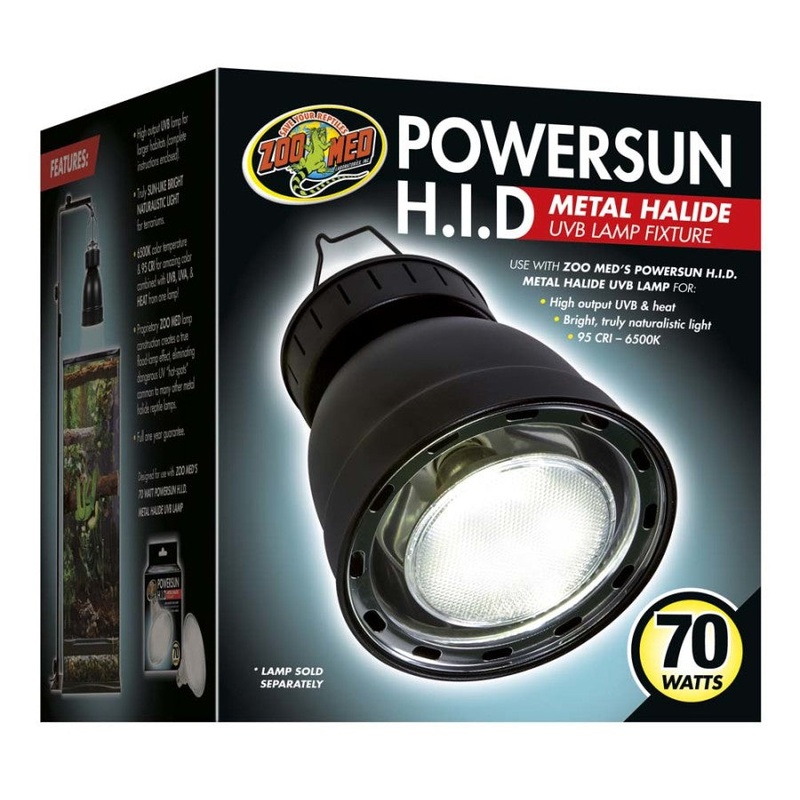 Zoo Med PowerSun H.I.D. Metal Halide UVB Lamp Fixture
