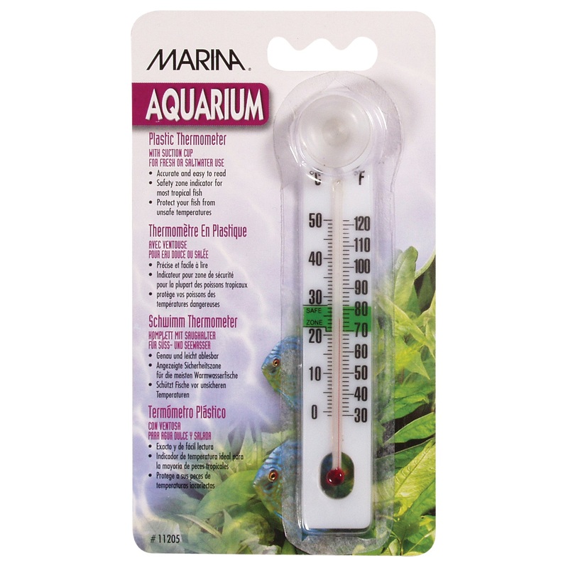Marina Liquid Crystal Plastic Thermometer - Centigrade - Fahrenheit