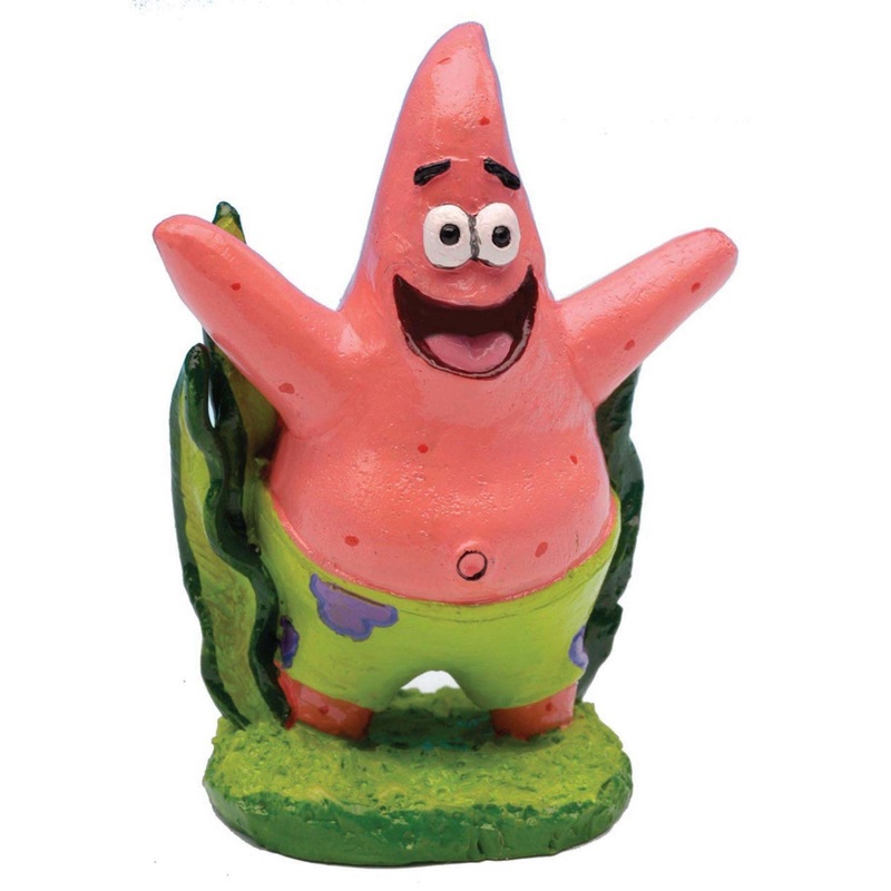 SpongeBob Patrick Aquarium Ornament Green, Pink, 1ea/2 in, Mini
