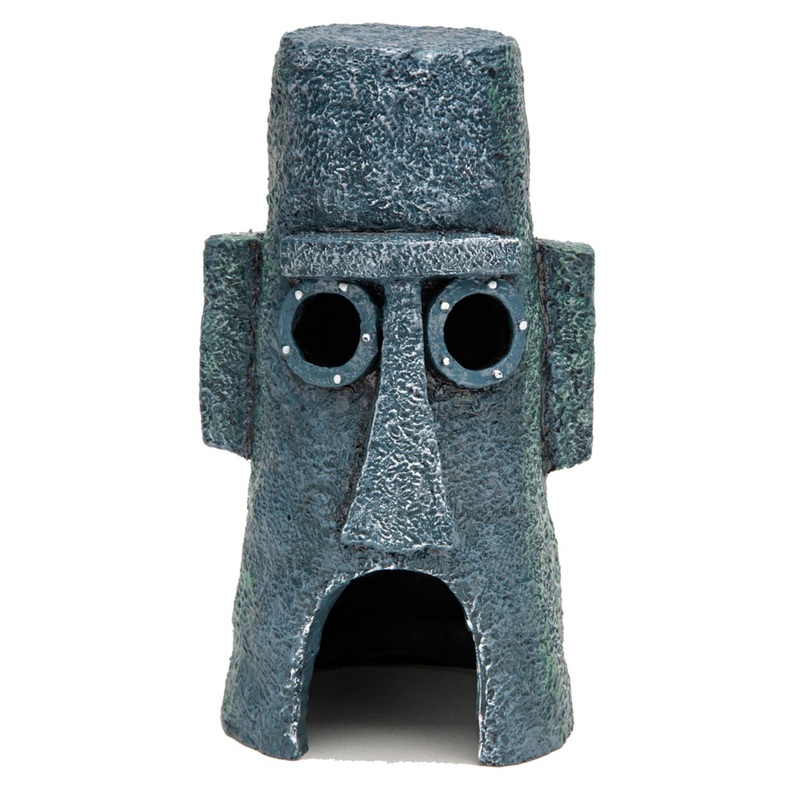SpongeBob Squidward Island Aquarium Statue Grey, 1ea/6 in