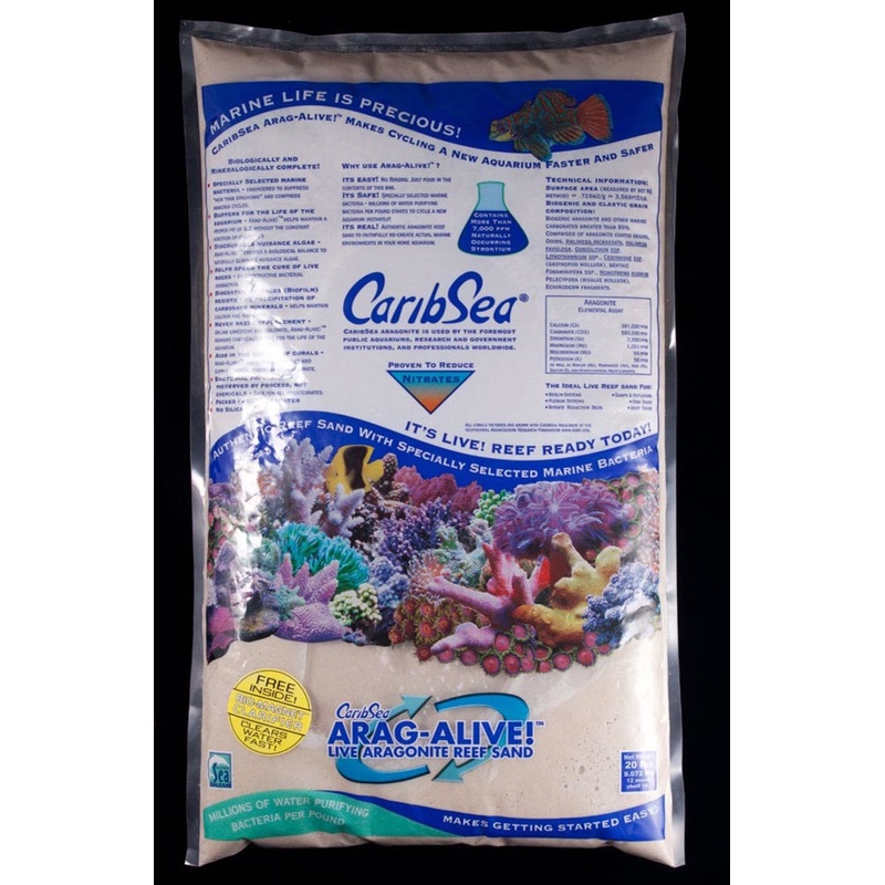 CaribSea Arag-Alive Bahamas Oolite Aquarium Sand 20LB