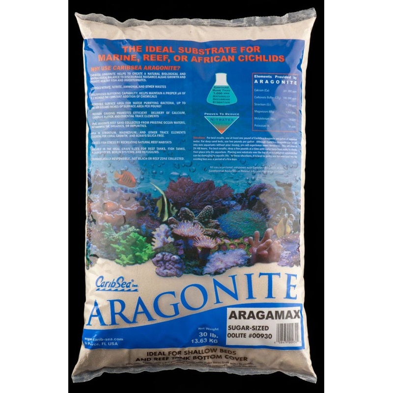 CaribSea Aragamax Sugar-Sized Dry Aragonite Sand 30LB