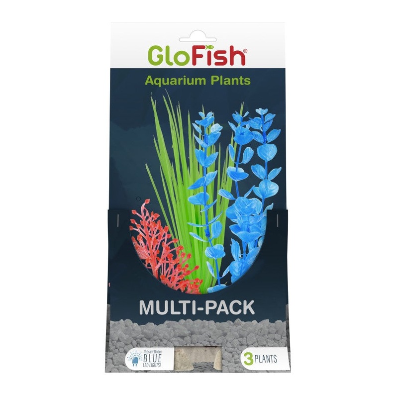 Aquarium Plant Multi-Pack Orange/Green/Blue