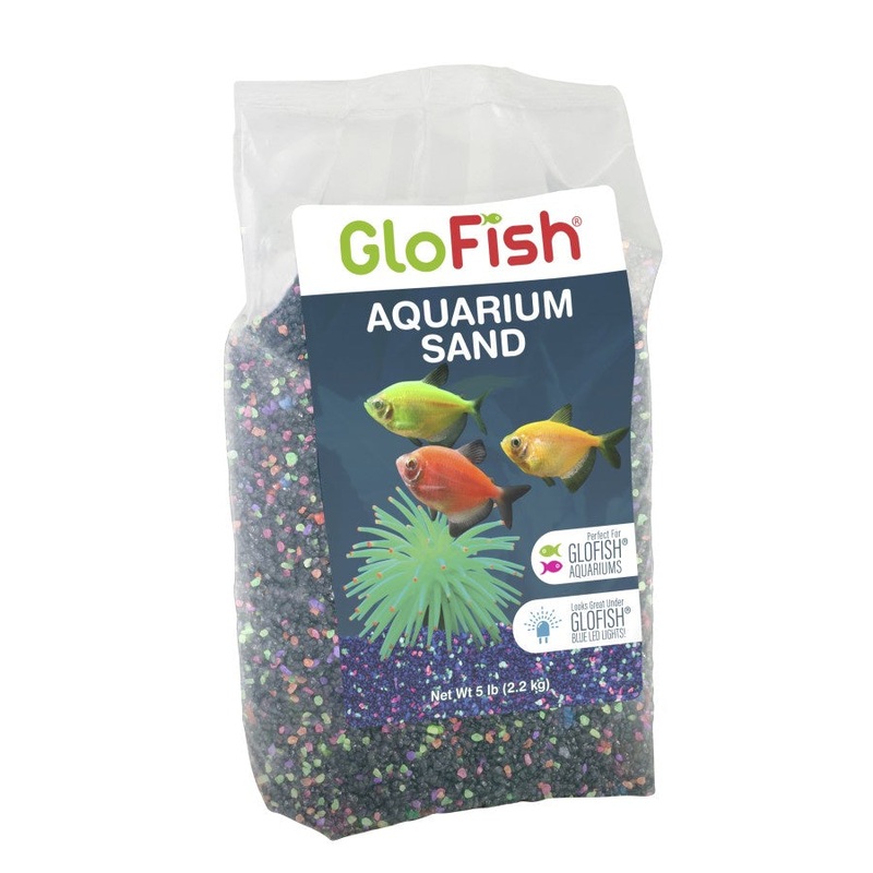 Aquarium Sand Black with Fluorescent Highlights 5 lb