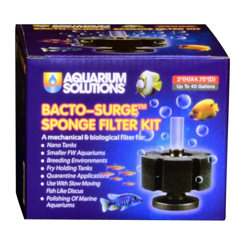 Aquarium Solutions Bacto-Surge Biological Action Sponge Filter Black