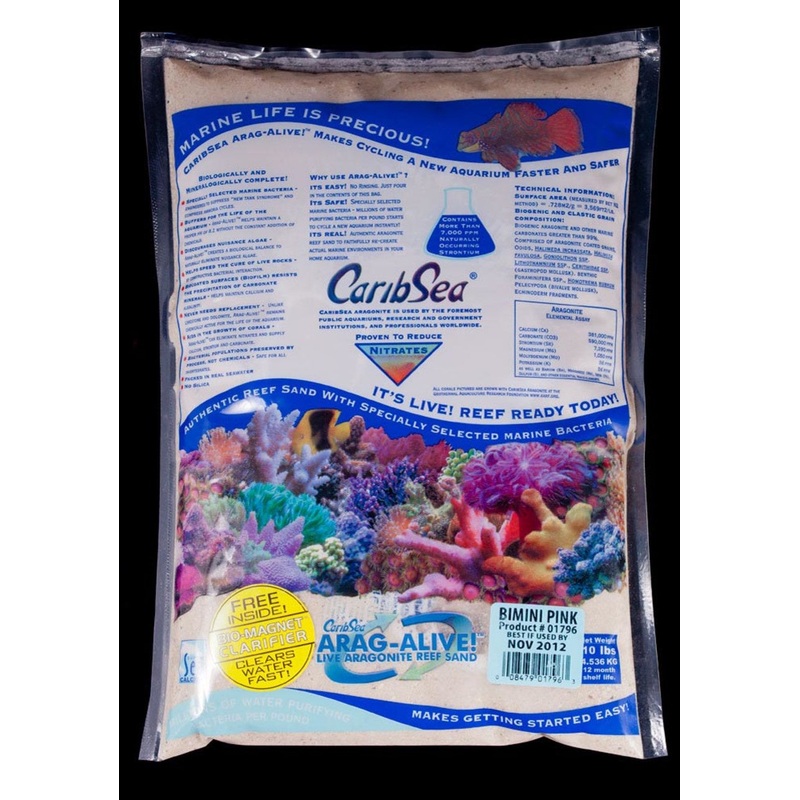 CaribSea Arag-Alive Bimini Pink Aquarium Substrate