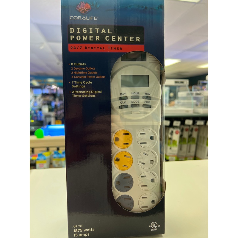 Coralife Digital Power Center 24/7 Digital Timer, Up to 1875 amps, 1ea