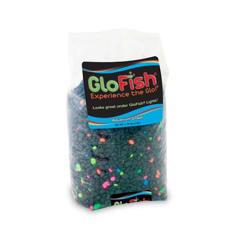 GloFish Aquarium Gravel Black w/Fluorescent Highlights, 1ea/5 lb