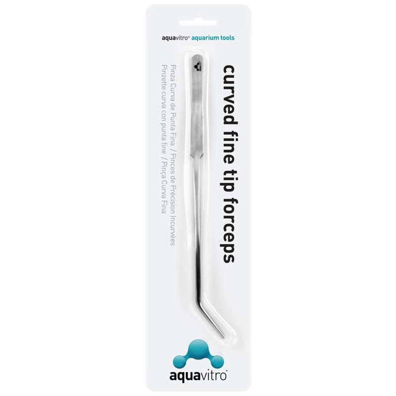 aquavitro Stainless Steel Curved Fine Tip Forceps Aquarium Tool