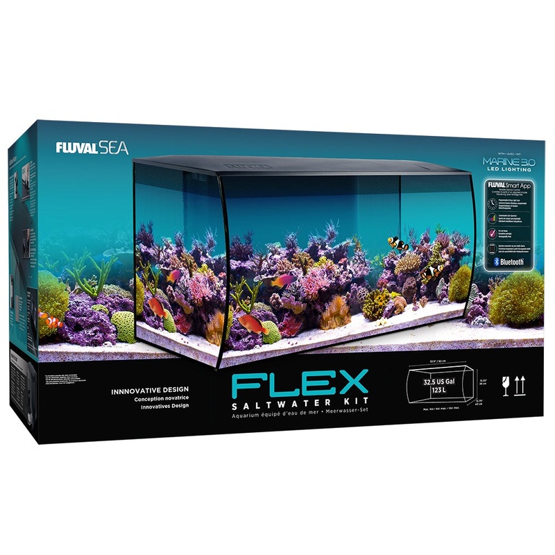 FL Flex Marine Aquarium. Kit 32.5gal Blk