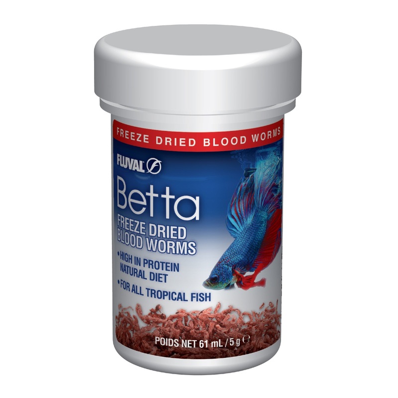 Fluval Betta Dried Bloodworms, 0.18oz