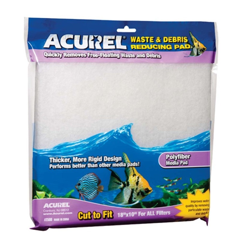 Acurel Cut to Fit Infused Media Pad Waste & Debris Reducing, White, 1ea/18 In X 10 in