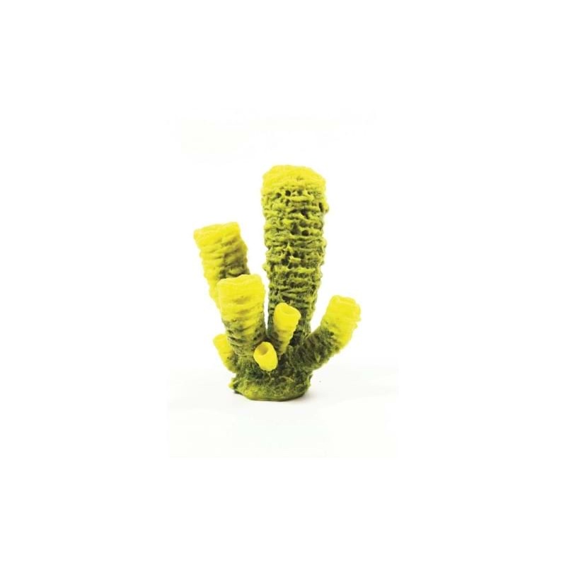 Natureform Coral Tube Sponge Yellow/Green Aplysina sp. 15 x 13 x 18.2cm - 9782